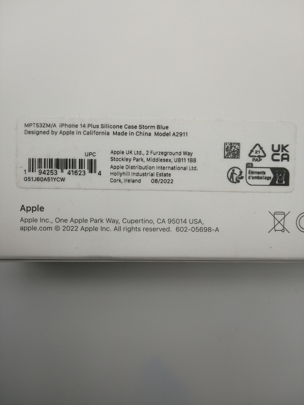 Apple Silicone Case – iPhone 14 Plus – Storm Blue – MagSafe – NWT - Picture 5 of 10